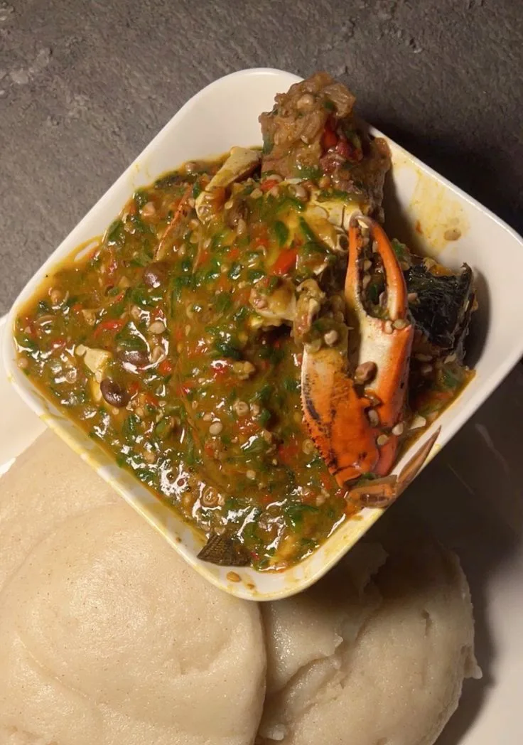 Conconde avec sauce gombo